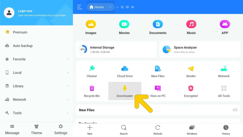 Es File Explorer Downloader Option