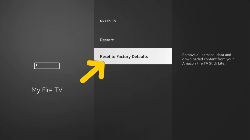 Firestick Reset to Factory Settings