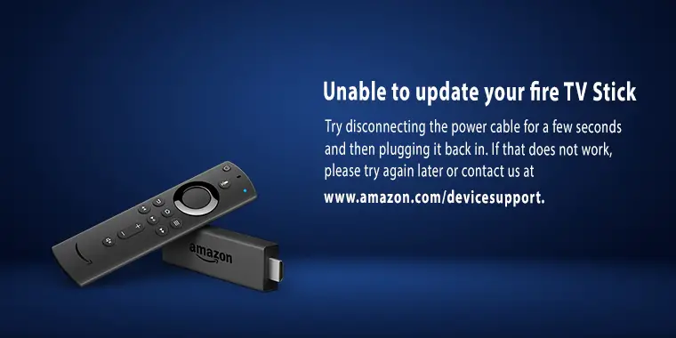 unable to update firestick