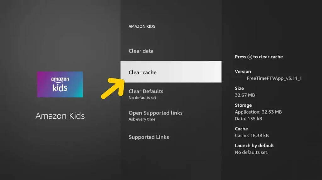 Clear Cache in firestick