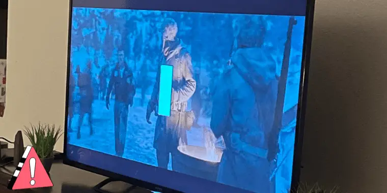 Blue Rectangle On TV Screen FireStick