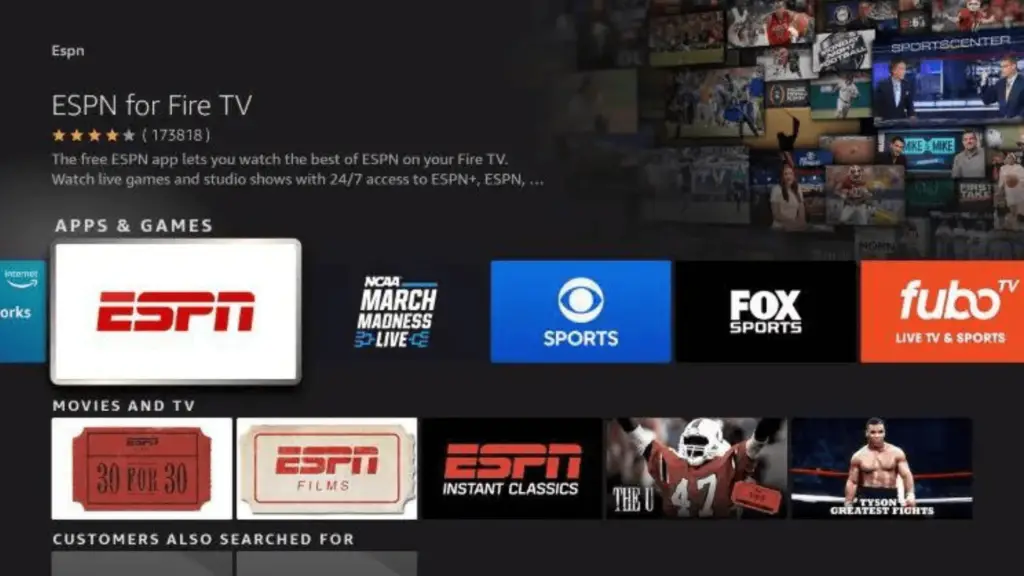 Update ESPN App on firestick