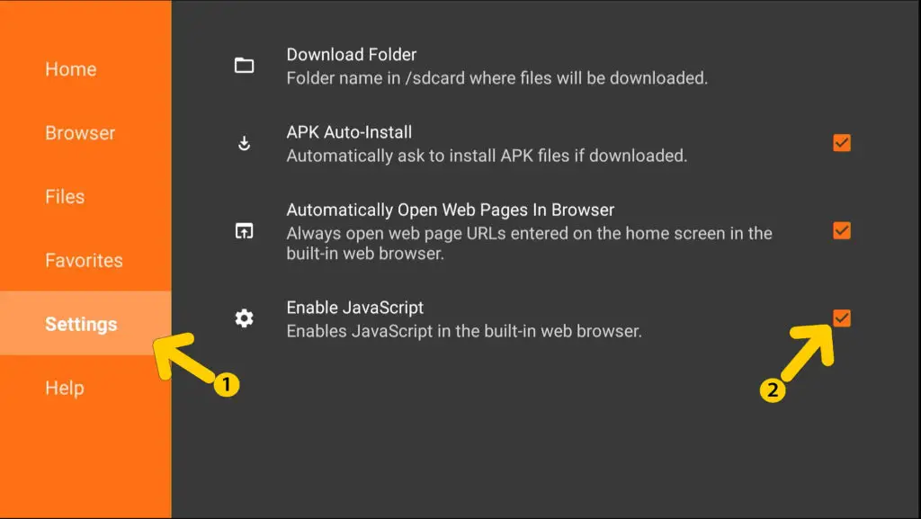 Enable JavaScript on downloader