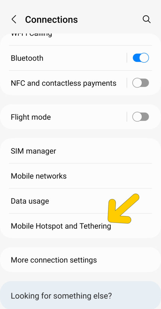 Hotspot and Tethering option in mobile